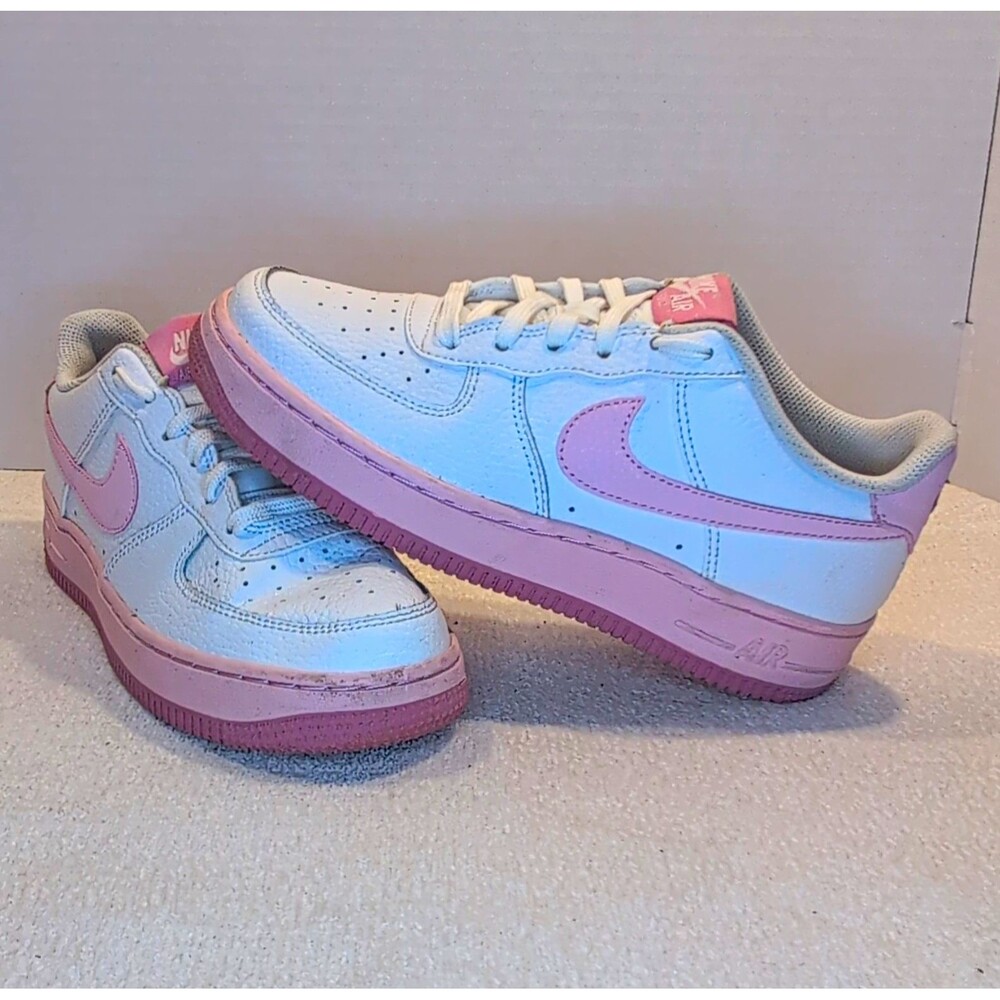 Nike Air Force 1 Low (CT3839-107) White/Pink Unisex Kids Sneakers 4.5Y